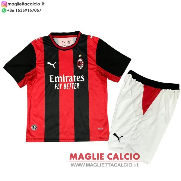 nuova prima magliette ac milan set completo bambino 2026-2027